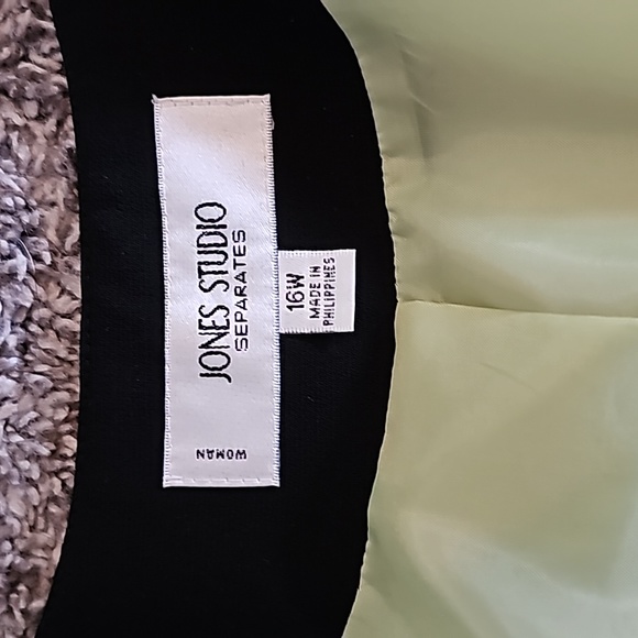 STUNNING JONES STUDIO SEPARATES GREEN BLACK BLAZER - Picture 5 of 13